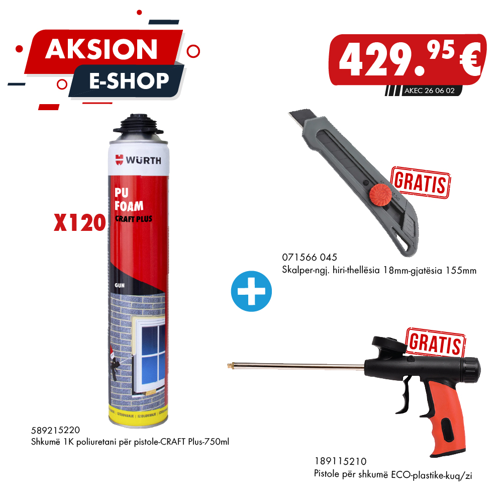 Shkumë PU CRAFT Plus + Pistoletë & Skalper GRATIS